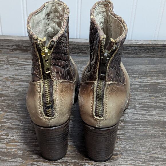 Freebird By Steven Womens Clementine Tan Brown Leather Western Ankle Boot Size7 - Picture 4 of 7